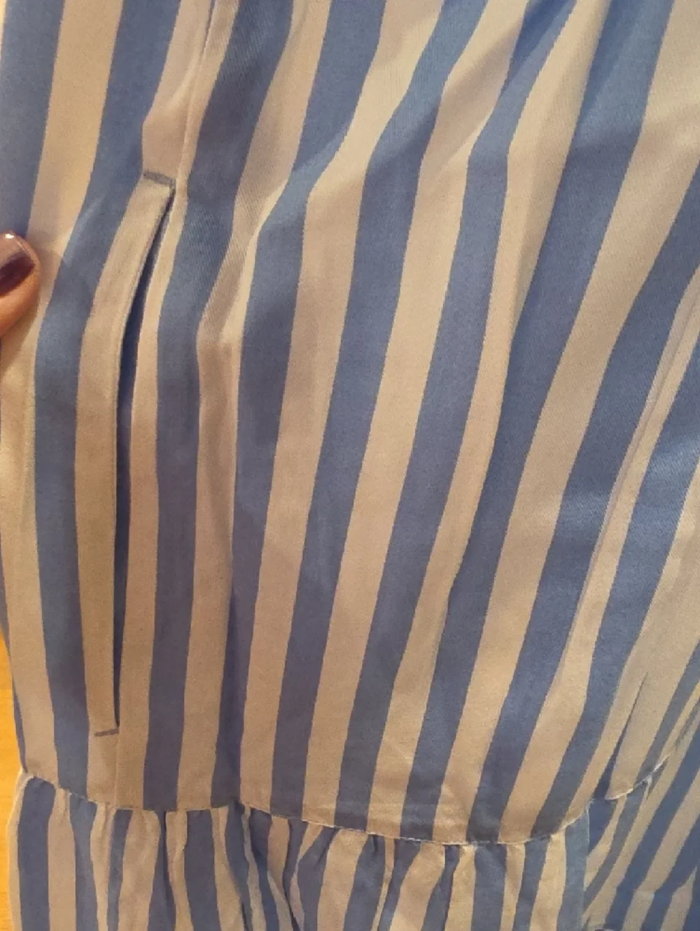 Blue & White Striped Tiered Sundress - Picture 4 of 7